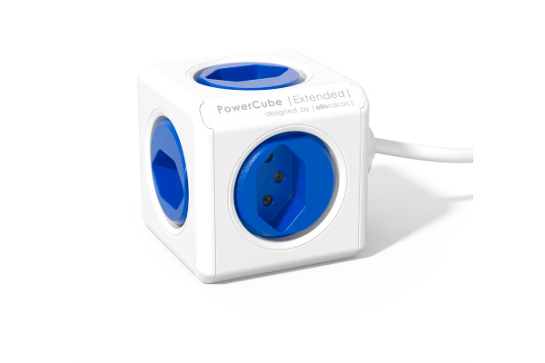 POWERCUBE Socket extend blue 66.7790BL 5xT.13,1.5m cable