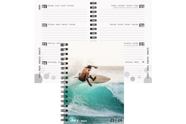 BIELLA Schüleragenda Sport 23/24 806517810024 3½T/1S, Wire-O 12x16.5cm