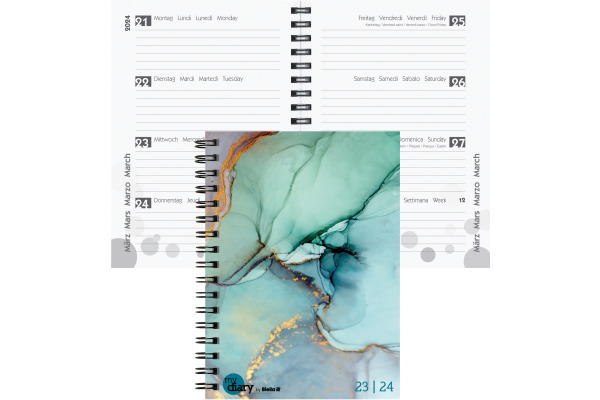 BIELLA Schüleragenda Style 23/24 806517890024 3½T/1S, Wire-O 12x16.5cm
