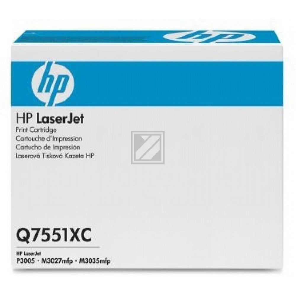 HP Toner-Kartusche Contract (nur für Vertragskunden) schwarz (Q7551XC, 51XC)