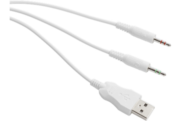 DELTACO Stereo Gaming Headset WH85 GAM-030-W with LED, white