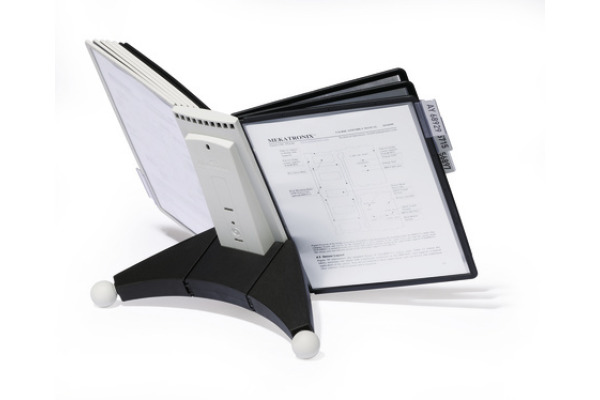 DURABLE Displaysystem SHERPA Table 10 563222 grau/schwarz,10 Sichttafeln A4