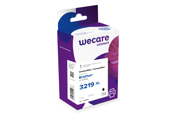 WECARE Tinte rebuilt XL schwarz LC-3219KWE zu Brother MFC-J6530 12/3x6ml