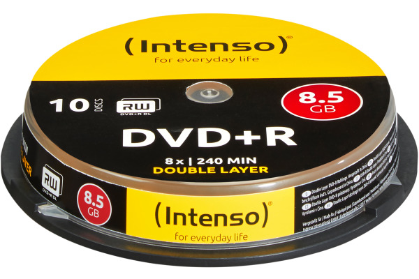INTENSO DVD+R Cake Box 8.5GB 4311142 8X DL 10 PCS