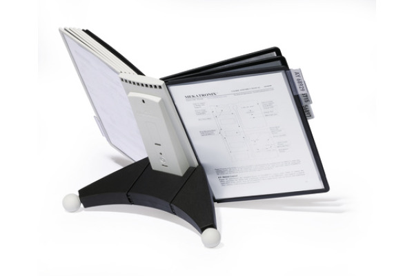 DURABLE Displaysystem SHERPA Table 10 563222 grau/schwarz,10 Sichttafeln A4