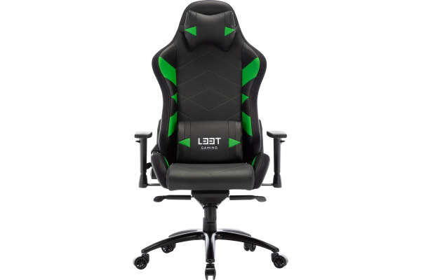 L33T Elite V4 Gaming Chair PU 160367 Black/Green decor