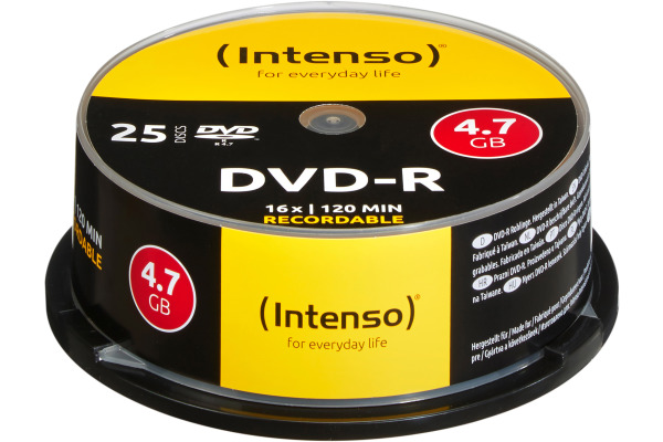 INTENSO DVD-R Cake Box 4.7GB 4101154 16X 25 Pcs