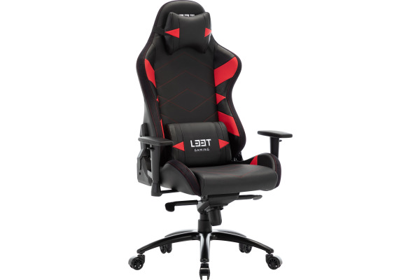 L33T Elite V4 Gaming Chair PU 160368 Black/Red decor