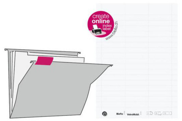 BIELLA Etiketten 60x14mm 27393200U weiss, 5 Bl. à 51Stk