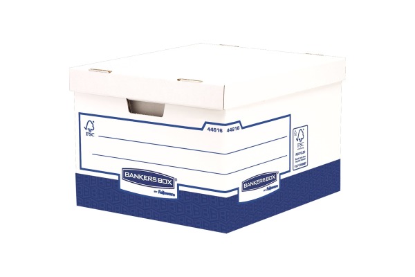 FELLOWES Archivbox Basic Heavy Duty 4461601 weiss/blau 38x28.7x43 cm