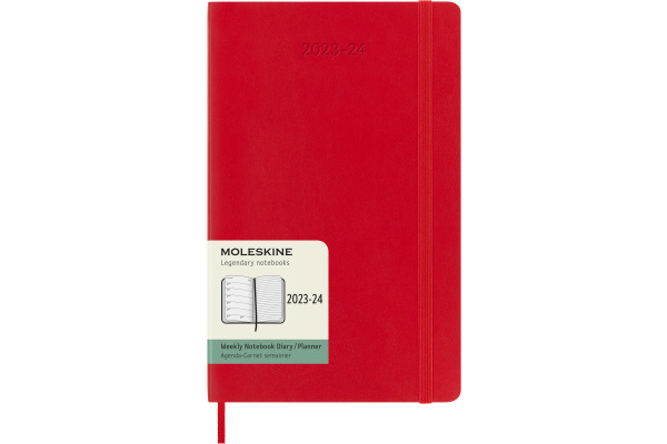 MOLESKINE Wochen-Notizkalender 23/24 56598856958 18M liniert SC scharlachrot