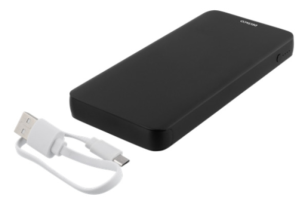 DELTACO Powerbank 10'000 mAh PB-830 black,37Wh,Li-Po,alu,USB-C