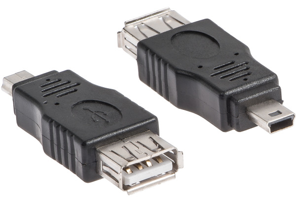 LINK2GO Adapter USB A AD6512BB Mini USB B, female/male