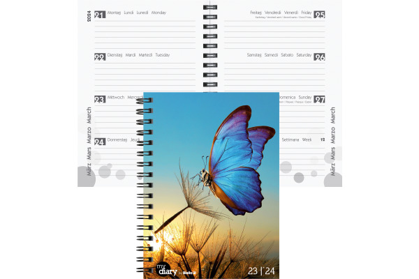 BIELLA Schüleragenda Animals 23/24 806517830024 3½T/1S, Wire-O 12x16.5cm