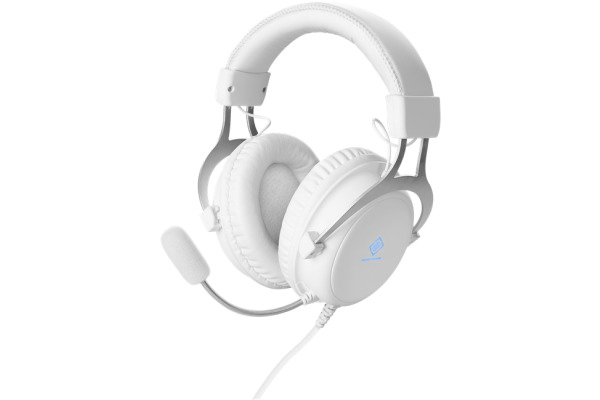 DELTACO Stereo Gaming Headset WH85 GAM-030-W with LED, white