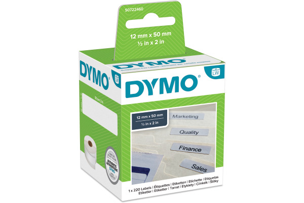 DYMO Etiketten für Hängeablage S0722460 perm.50x12mm 220 Stück