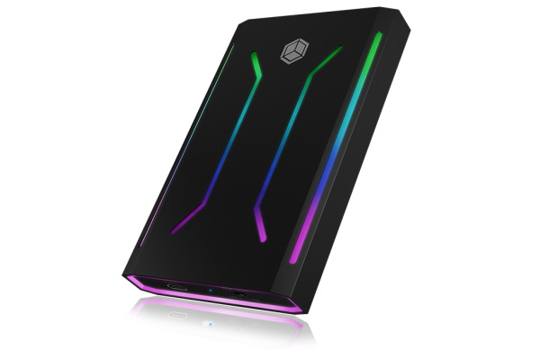 ICY BOX USB-C 3.1 Case illuminated IB-G226L-C31 for 2,5 Zoll SATA SSD