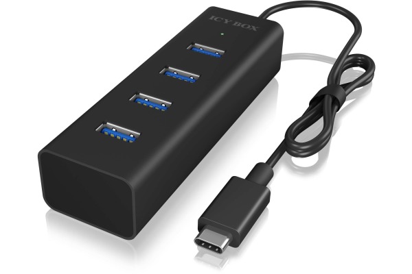 ICY BOX 4 Port Hub Type C USB 3.0 IB-HUB1409-C3 Aluminium black