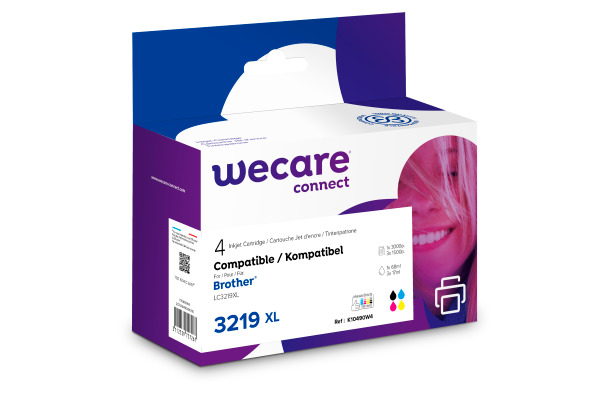 WECARE Multipack rebuilt XL CMYBK LC-3219VWE zu Brother MFC-J6530 15/4x11ml