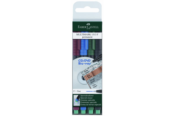 FABER-CASTELL OHP MULTIMARK F 151304 4-farbig ass. permanent