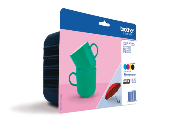 Brother Tintenpatrone gelb, magenta, schwarz, cyan (LC227XLVALBP, LC-225XL, LC-227XL)