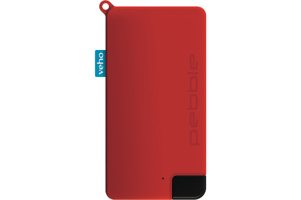 VEHO PebblePokket PowerBank 1000mAh VPP-017-PK-RD micro size keyring red