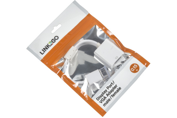 LINK2GO DisplayPort - VGA Adapter AD1311WP male-female, 15cm