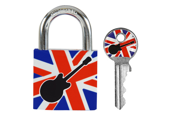 MASTER LOCK Vorhangschloss 30mm 66247100 Gitarren Motiv