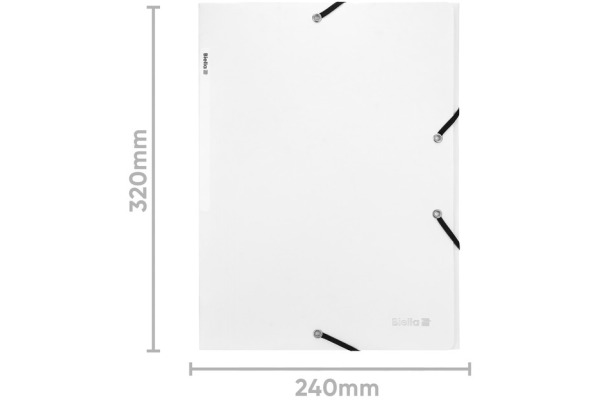 BIELLA Gummibandmappe A4 17840101U weiss, 355gm2 200 Bl.