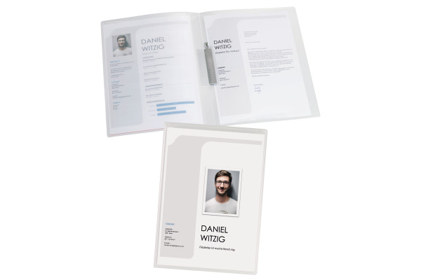 KOLMA Bewerbungsmappe Tender A4 10.016.00 transparent, 2-teilig