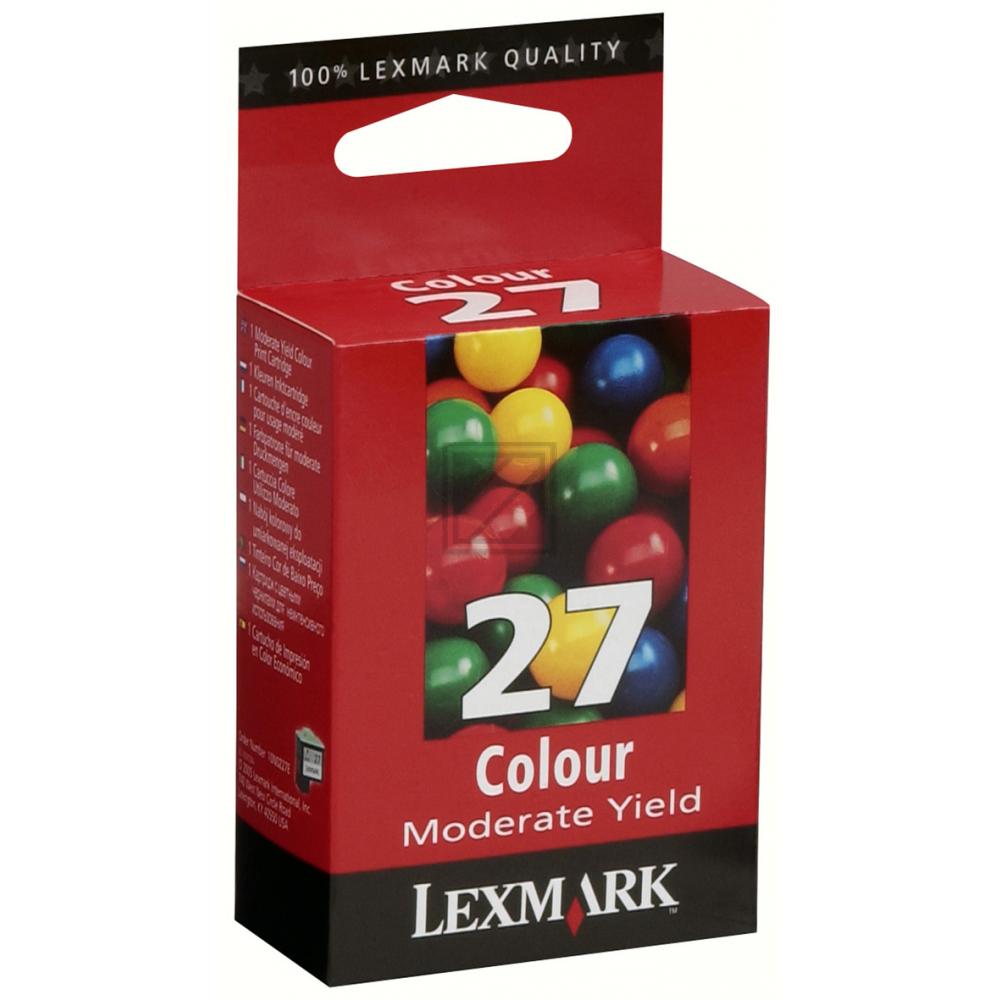 Lexmark Tintendruckkopf cyan/magenta/gelb HC (10NX227E, 27HC)