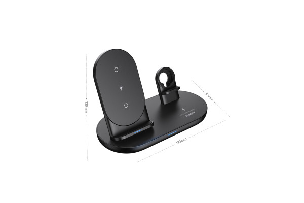 AUKEY Aircore3in1Charging Station LCA3ABK Wireless, Qi, QC, black
