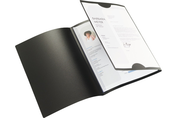 KOLMA Bewerbungsmappe Tender A4 10.020.48 anthrazit,3-teilig,Klemmsch.