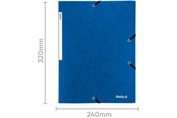 BIELLA Gummibandmappe A4 17840105U blau, 355gm2 200 Bl.
