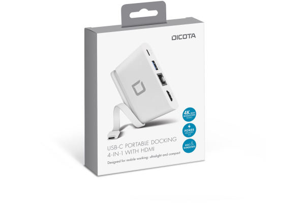 DICOTA USB-C Portable Docking D31730 4-in-1 with HDMI