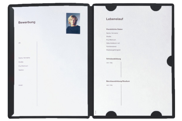 PAGNA Bewerbungsmappe Select 22002-04 schwarz, 3-teilig