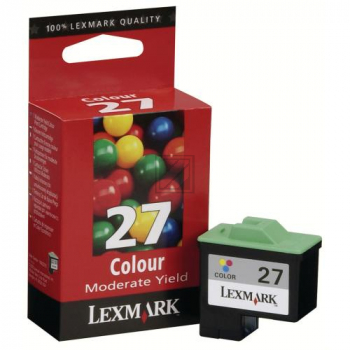 Lexmark Tintendruckkopf cyan/magenta/gelb HC (10NX227E, 27HC)
