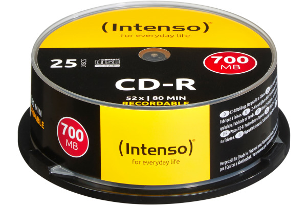 INTENSO CD-R Slim 80MIN/700MB 1001124 52X 25 Pcs