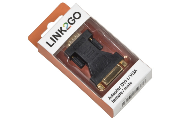 LINK2GO Adapter DVI-I - VGA AD2212BB female -male