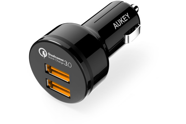 AUKEY Expedition CarCharger36W bl. CC-T8 2-Port,USB-type A, PD, QC3