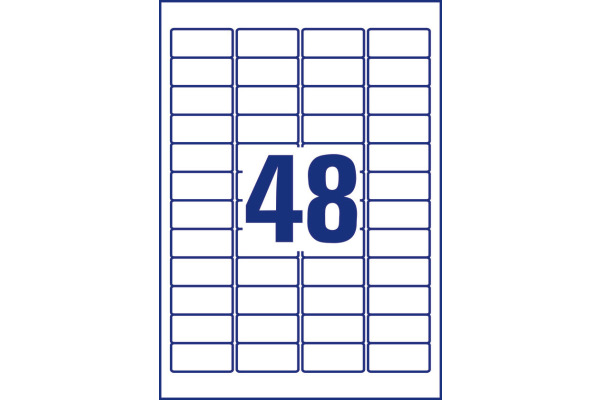 AVERY ZWECKFORM Etiketten 45,7x21,2mm L4778-20 Folie, wetterfest 960 Stk./20