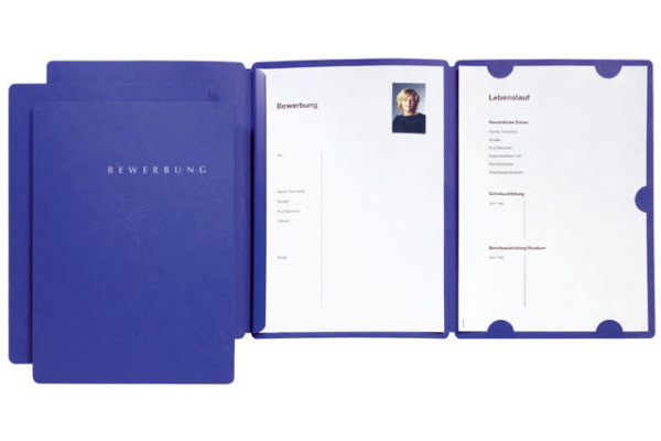 PAGNA Bewerbungsmappe Select 22002-02 blau, 3-teilig