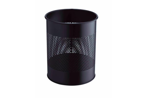 DURABLE Papierkorb rund 15L/P165mm 331001 schwarz, Stahl 315x260mm