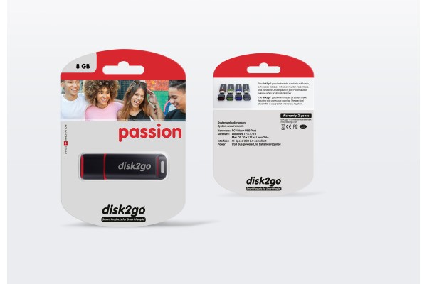 DISK2GO USB-Stick passion 2.0 8GB 30006490 USB 2.0