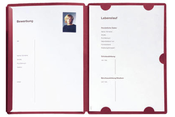 PAGNA Bewerbungsmappe Select 22002-01 rot, 3-teilig