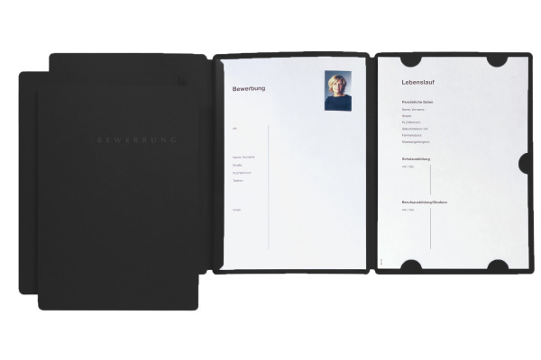 PAGNA Bewerbungsmappe Select 22002-04 schwarz, 3-teilig