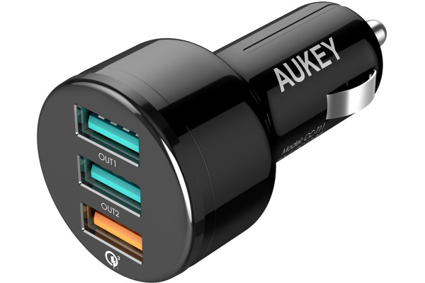AUKEY Expedition CarCharger42W bl. CC-T11 3-Port,USB-type A QC3