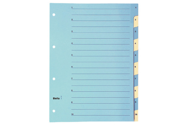 BIELLA Register Karton blau/gelb A4 46244000U 1-10