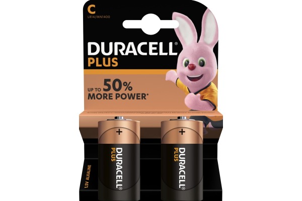 DURACELL Batterie Plus Power MN1400 C, LR14, 1.5V 2 Stück