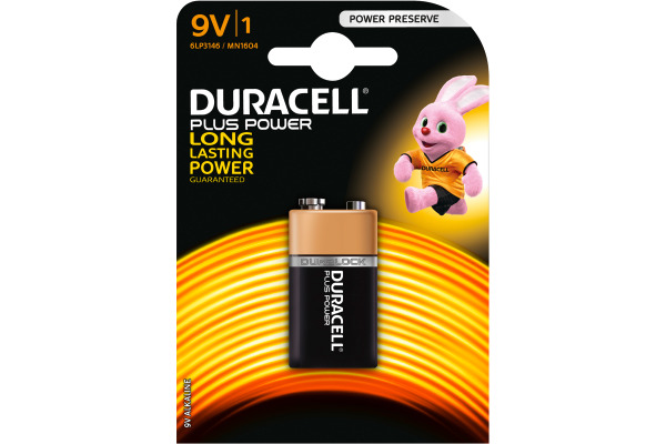 DURACELL Batterie Plus Power MN1604 6LF22, 9V
